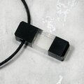 Quartz & Obsidian Necklace - 28mm