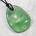 Fluorite Pendant & Wax Cotton Cord ~45mm
