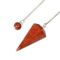 Red Goldstone Crystal Pendulum