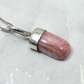 Rhodochrosite 925 Silver Pendant ~18mm
