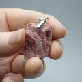 Rhodonite Healing Crystal 925 Silver Pendant ~28mm