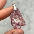 Rhodonite Healing Crystal 925 Silver Pendant ~32mm