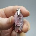 Rhodonite Healing Crystal 925 Silver Pendant ~32mm
