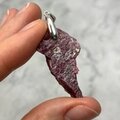 Rhodonite Healing Crystal 925 Silver Pendant ~38mm
