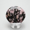 Rhodonite Polished Flat Tumblestone ~42mm