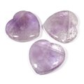 Side Drilled Amethyst Hearts - 40mm