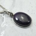 Sugilite Oval 925 Silver Pendant ~15mm