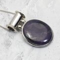Sugilite Oval 925 Silver Pendant ~40mm