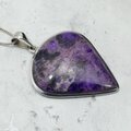 Sugilite Teardrop 925 Silver Pendant ~39mm