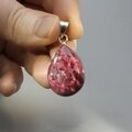 Thulite & Silver Pendant ~25mm