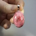Thulite & Silver Pendant ~29mm