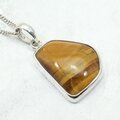 Tiger Eye 925 Silver Pendant ~29mm