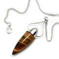 Tiger Eye Double Stone Pendulum