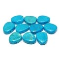 Turquoise Howlite Drilled Tumble Stone