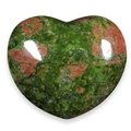 Unakite Crystal Heart ~45mm