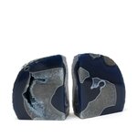Agate Bookend Pair (Blue) ~112x93x52mm