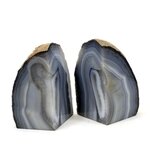 Agate Bookend Pair (Natural) ~114x129x65mm
