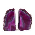 Agate Bookend Pair (Pink) ~148x81x53mm