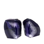 Agate Bookend Pair (Purple) ~114x152x86mm