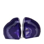 Agate Bookend Pair (Purple) ~129x101x56mm