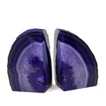 Agate Bookend Pair (Purple) ~129x16 x69mm