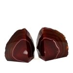 Agate Bookend Pair (Red) ~117x192x57mm
