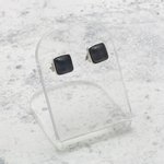 Agate Silver Stud Earrings ~7mm