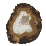 Agate Slice - Banded brown with crystal centre ~ 210mm