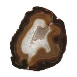 Agate Slice - Banded brown with crystal centre ~ 200mm