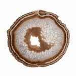 Agate Slice - Banded brown with crystal centre ~ 150mm