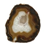 Agate Slice - Banded brown with crystal centre ~ 210mm