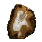Agate Slice - Banded brown with crystal centre ~210mm