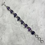 Amethyst 925 Sterling Silver Bracelet (Length 198mm)