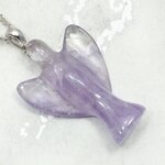 Amethyst Angel 925 Silver Pendant - 30mm