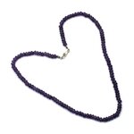 Amethyst Polished Bead Necklace with clasp - 16 Inches