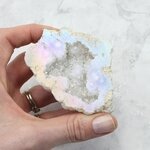 Angel Aura Quartz Geode ~83x60mm