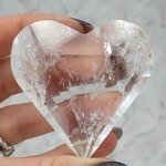 Beautiful Quartz Faceted Polished Heart ~62x62mm