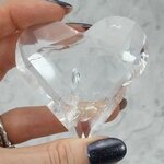 Beautiful Quartz Faceted Polished Heart ~66x66mm
