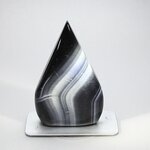 Black Agate Crystal Flame ~87x55mm