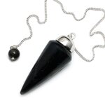Black Tourmaline Long Drop Pendulum