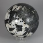 Black Tourmaline with White Quartz Crystal Sphere ~7cm
