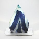 BEAUTIFUL Blue Agate Crystal Flame ~78x52mm