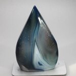 Blue Agate Crystal Flame ~92x58mm