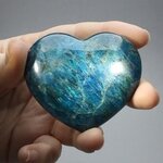 Blue Apatite Crystal Heart ~63mm