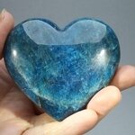 Blue Apatite Crystal Heart ~70mm