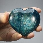 Blue Apatite Crystal Heart ~74mm