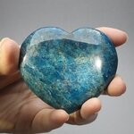 Blue Apatite Crystal Heart ~74mm