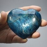 Blue Apatite Crystal Heart ~75mm