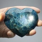 Blue Apatite Crystal Heart ~81mm