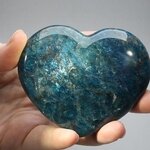 Blue Apatite Crystal Heart ~86mm